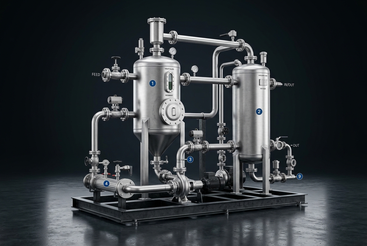 Concept flash evaporation unit