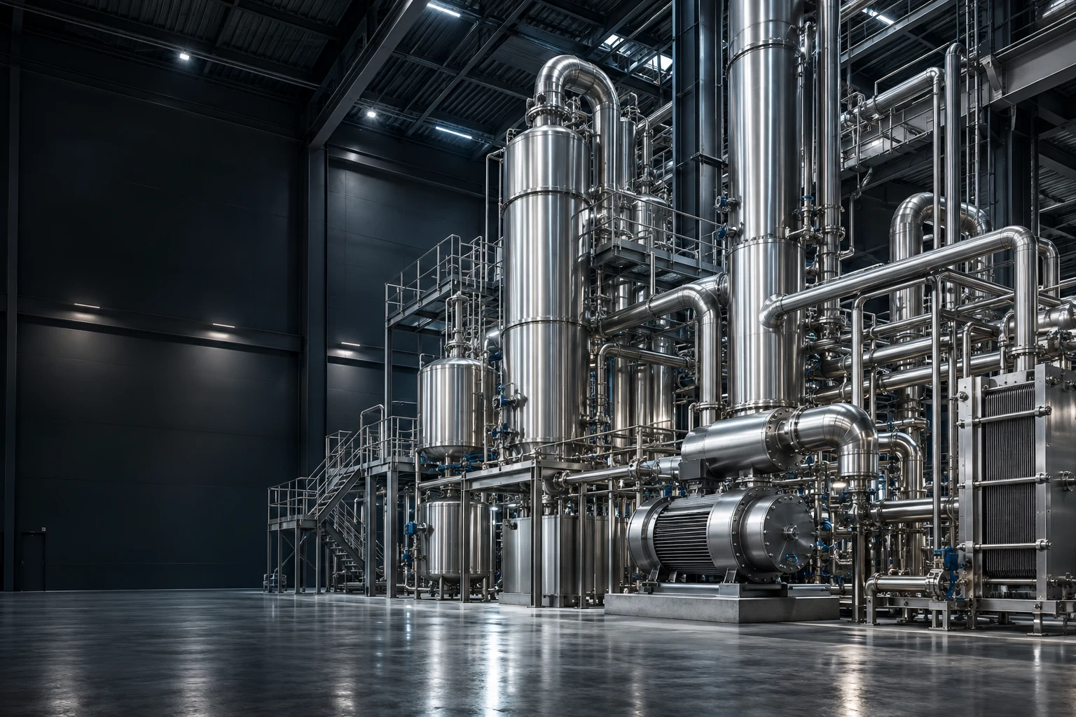 Concept industrial evaporation plant